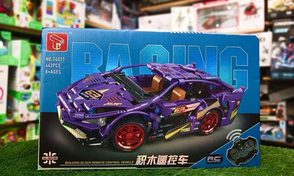 لگو تکنیک ماشین کنترلی شارژی 442 قطعه رنگ بنفش مدل TA GAOLE T4027_اسباب بازی
