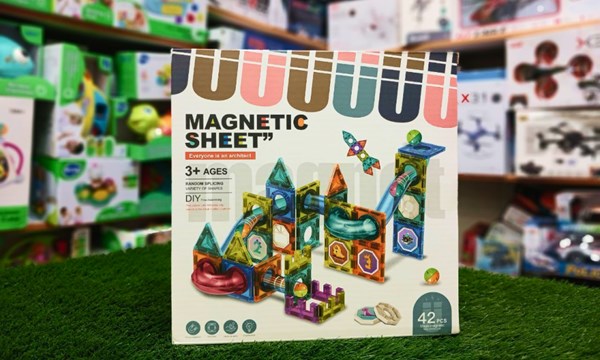 اسباب بازی ساختنی تایل مگنتی 42 قطعه مدل Magnetic DIY_اسباب بازی