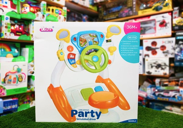 اسباب بازی فرمان موزیکال با صندلی مدل 1712 Baoli Dreaming Party Simulated Driver_اسباب بازی