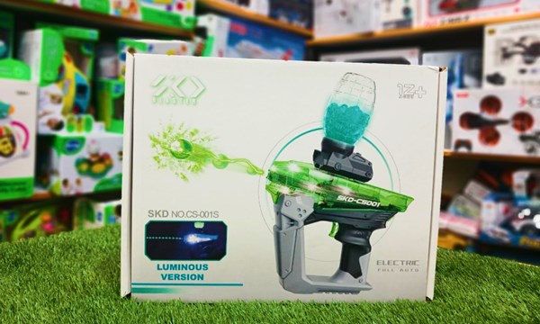 تفنگ اسباب بازی شارژی رگباری تیر ژله ای و شبرنگ مدل SKD CS001S_اسباب بازی
