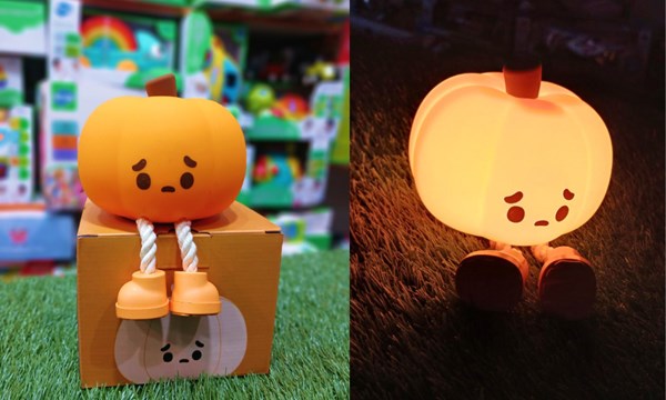 چراغ خواب سیلیکونی شارژی طرح کدو تنبل_اسباب بازی