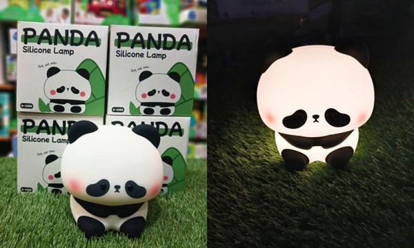 چراغ خواب سیلیکونی شارژی طرح پاندا خجالتی_اسباب بازی