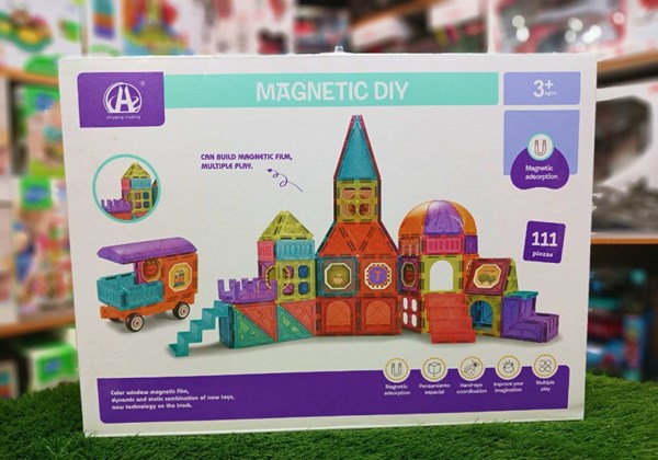 اسباب بازی ساختنی تایل مگنتی 111 قطعه مدل Magic Magnetic Blocks_اسباب بازی