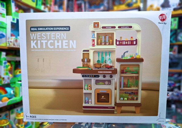 ست اسباب بازی آشپزخانه سایز بزرگ موزیکال و چراغدار 57 قطعه_اسباب بازی