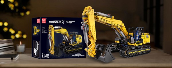 لگو تکنیک ماشین بیل مکانیکی کنترلی 1830 قطعه مدل MOULD KING 13112 Tracked Excavator Remote Controlled_اسباب بازی