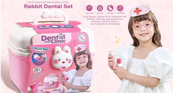 اسباب بازی ست دندان پزشکی 28 تکه طرح خرگوش Rabbit Dental Set_اسباب بازی