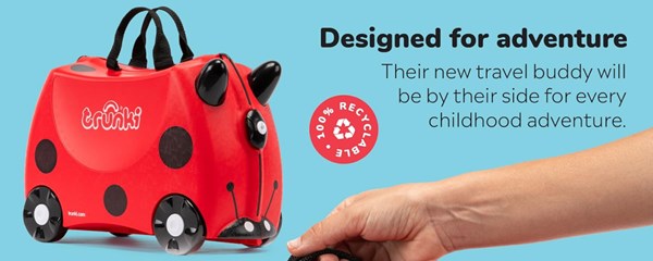 چمدان سواری کودک با ظرفیت 18 لیتر طرح کفشدوزک مدل 0092 Trunki 18L_اسباب بازی