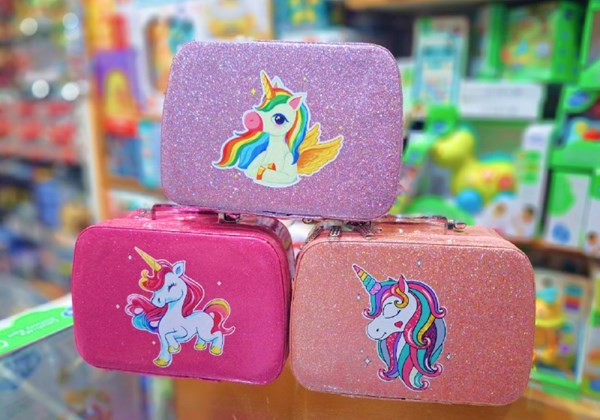 کیف لوازم آرایشی طرح یونیکورن رنگ بنفش مدل Beauty Make-up B160_اسباب بازی