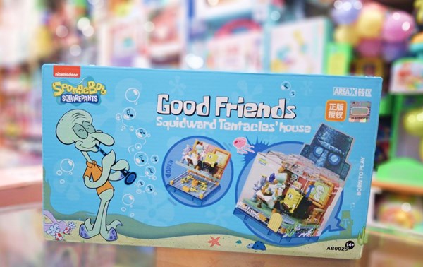 لگو باب اسفنجی و اختاپوس 350 قطعه به همراه قاب طلقی مدل AB0025_اسباب بازی