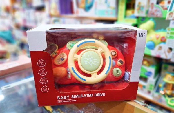 اسباب‌ بازی فرمان ماشین موزیکال رنگ قرمز مدل Music Steering Wheel Toy 201_اسباب بازی