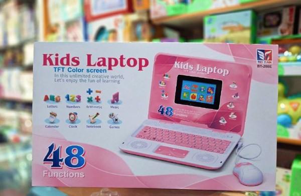 لپ تاپ آموزشی 48 کاره صورتی Kids' educational laptop_اسباب بازی
