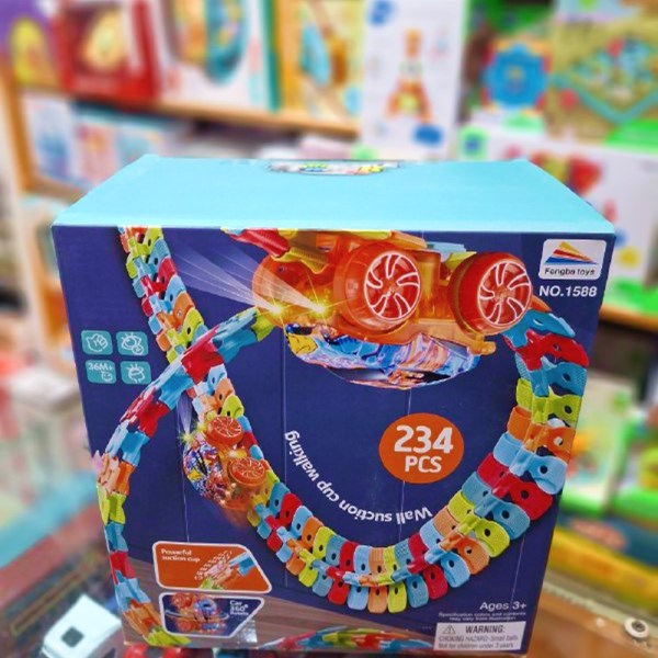 کیت ماشین بازی ریسینگ باتری خور 234 قطعه ای کد 1588_اسباب بازی