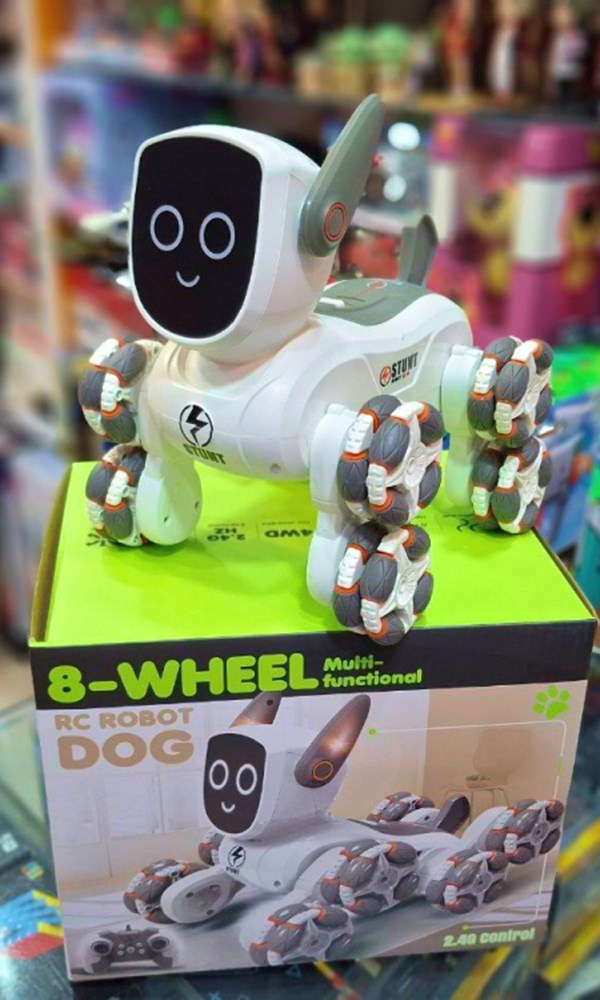 ربات اسباب بازی سگ کنترلی هوشمند با هشت‌ چرخ و چرخش 360 درجه مدل JJRC Q193_اسباب بازی