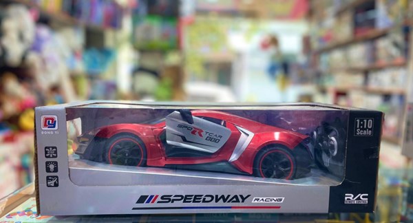 ماشین کنترلی شارژی اسپرت مقیاس 1:10 چراغدار رنگ قرمز کد 0855_اسباب بازی