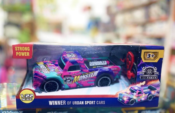 ماشین کنترلی وانت مسابقه‌ ای دودزا طرح گرافیتی مقیاس 1:22 مدل Sport Cars 3714_اسباب بازی