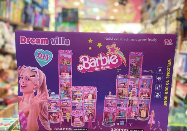 ست خانه عروسکی باربی 6 طبقه  همراه با وسایل و عروسک مدل BB2023_اسباب بازی