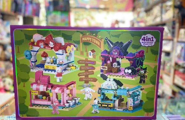 لگو شهر بازی 902 قطعه کرومی، پارک تفریحی سانریو 4 در 1 مدل 11201_اسباب بازی