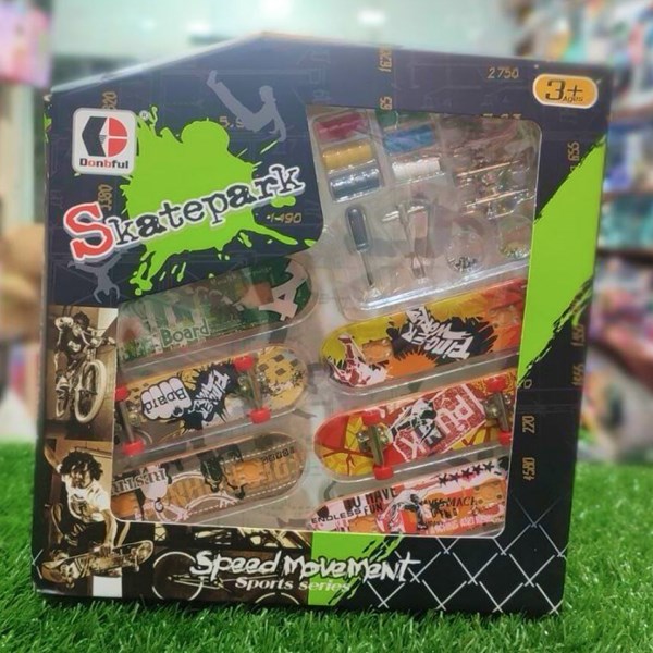مینی اسکیت‌ بورد انگشتی مجموعه 6 عددی مدل 1812