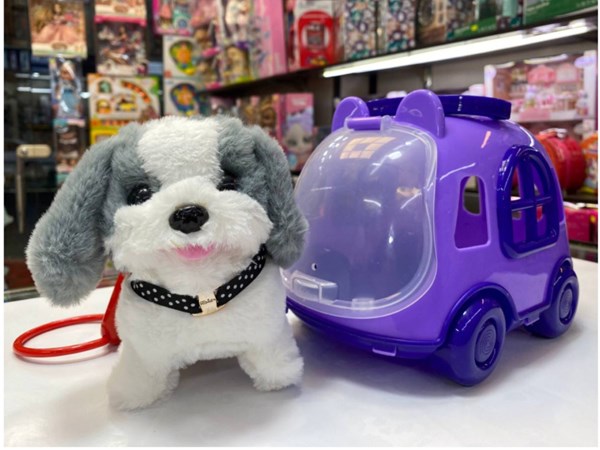 عروسک سگ کنترلی قهوه ای مدل 923