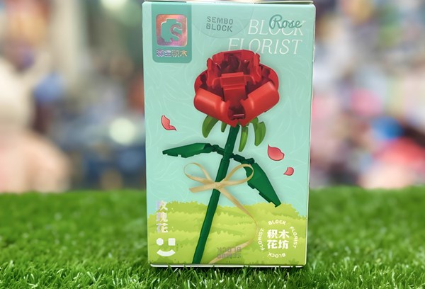 لگو شاخه گل رز قرمز مدل 611005