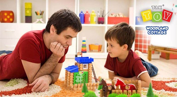 اسباب بازی ساختنی کلبه جنگلی 252 تکه تک توی TAKTOY_اسباب بازی