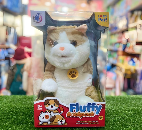 عروسک گربه رباتیک کوله پشتی دار مدل 5517