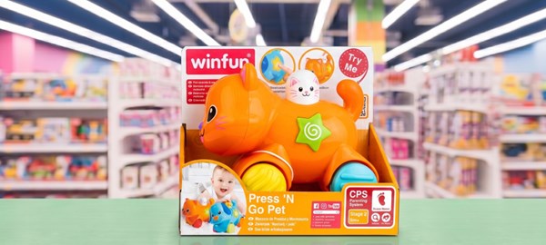 گربه چرخ دار موزیکال وین فان Winfun مدل 00734