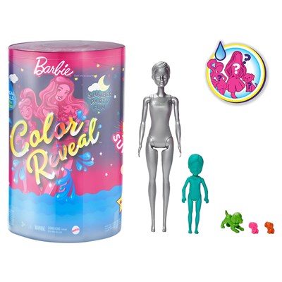عروسک جادويی باربی همراه 50 سورپرايز مدل Mattel - Dolls - Color Reveal Slumber Party Fun Dolls and Accessories_اسباب بازی