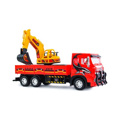 اسباب بازی کامیون حمل بیل مکانیکی درج توی Dorj Toy