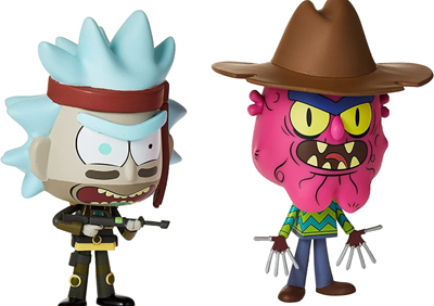 اکشن فیگور دو تایی 9 سانتی فانکو پاپ ریک و تری ترسناک مدل Funko POP - Vynl - Animation - Rick and Morty - Seal Team Rick Scary Terry _اسباب بازی