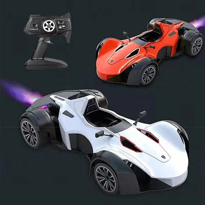 ماشین کنترلی مسابقه دودزا سفید مقیاس 1:12 مدل RC Die-Cast Spray Racing Car MZ2034_اسباب بازی