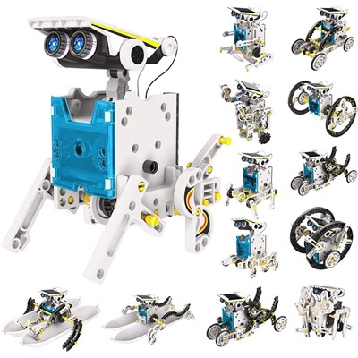 اسباب بازی ساختنی ربات خورشیدی در 13 مدل مختلف ربات SOLAR ROBAT 13 IN 1 KIT_اسباب بازی