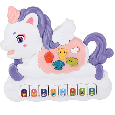 اسباب بازی ارگ آموزشی موزیکال طرح اسب شاخ دار Pony Piano Toy_اسباب بازی
