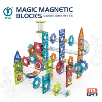 اسباب بازی ساختنی تایل مگنتی 113 قطعه مدل Magic Magnetic Blocks_اسباب بازی