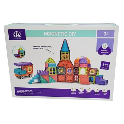 اسباب بازی ساختنی تایل مگنتی 111 قطعه مدل Magic Magnetic Blocks_اسباب بازی