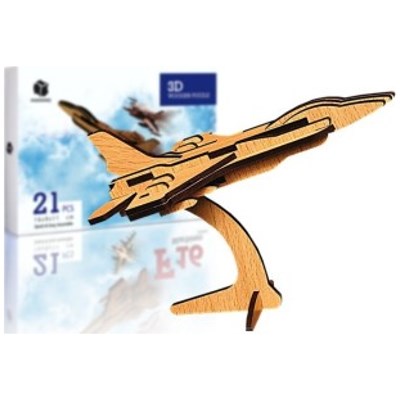 پازل سه بعدی چوبی 21 تکه Pershang Wooden F16 3D Puzzle_اسباب بازی  