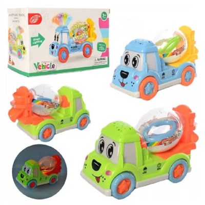 ماشین اسباب بازی کامیون میکسر موزیکال و چراغدار مدل VEHICLE TOY HD9033_اسباب بازی