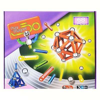 اسباب بازی مگنت مغناطیسی مدل 68 تکه PLAY MAGNET_اسباب بازی