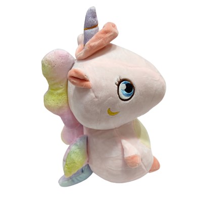 عروسک پولیشی مدل اسب تک شاخ صورتی بالدار ارتفاع 28 سانتی متر Unicorn_اسباب بازی