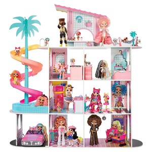خانه 360 درجه چوبی عروسک های LOL OMG با 85 سوپرایز-اسباب بازی