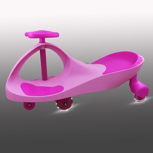 سه چرخه لوپ کار چرخ ژله ای چراغدار صورتی صورتی LOOPCAR-اسباب بازی