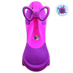 سه چرخه لوپ کار چرخ ژله ای چراغدار سرخابی بنفش LOOPCAR-اسباب بازی