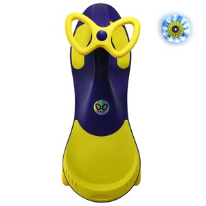 سه چرخه لوپ کار چرخ ژله ای چراغدار سرمه ای زرد LOOPCAR-اسباب بازی
