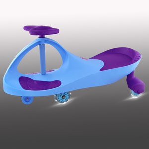 سه چرخه لوپ کار چرخ ژله ای چراغدار آبی بنفش LOOPCAR-اسباب بازی