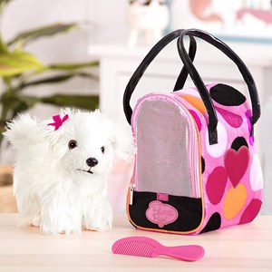 کیف دستی پوچی پاپز Pucci Pups به همراه هاپو پولیشی مدل Pucci Pups Colorful Polka Dot with Bichon Frise_اسباب بازی
