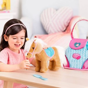 کیف دستی پوچی پاپز Pucci Pups به همراه اسب پولیشی مدل Pucci Pups Beige Horse with Bag_اسباب بازی
