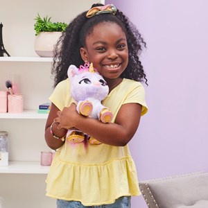 عروسک یونیکورن سورپرایزی رباتیک Present Pets مدل Present Pets - Unicorn Moonbeam or Twinkle Interactive Plush Pet with Bonus Comb, Light-up Horn and Over 100 Sounds and Actions_اسباب بازی