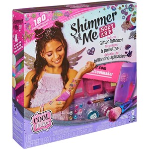ست تتوی بدن درخشان مدل Cool Maker - Shimmer Me Body Art with 4 Metallic Foils and 180 Designs_اسباب بازی