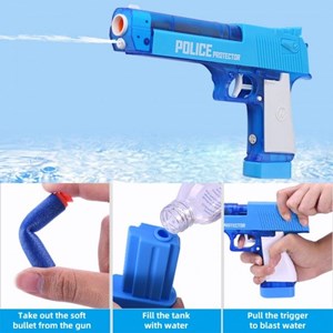 تفنگ اسباب بازی دو کاره تیرانداز و آب پاش همراه با وسایل مدل TOY POLICE DRAMA PLAY SET WITH SOFT BULLET GUN BLAST WATAR 2 IN 1 GUN GREAT GIFT_اسباب بازی