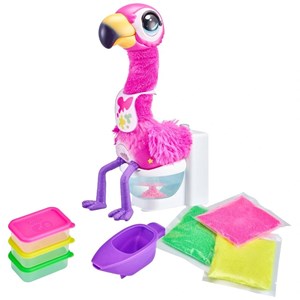 عروسک رباتیک فلامینگو دستشویی داره! Gotta Go به همراه پیش بند و غذای اضافی مدل Little Live Pets - Gotta Go Flamingo with Bonus Pack_اسباب بازی